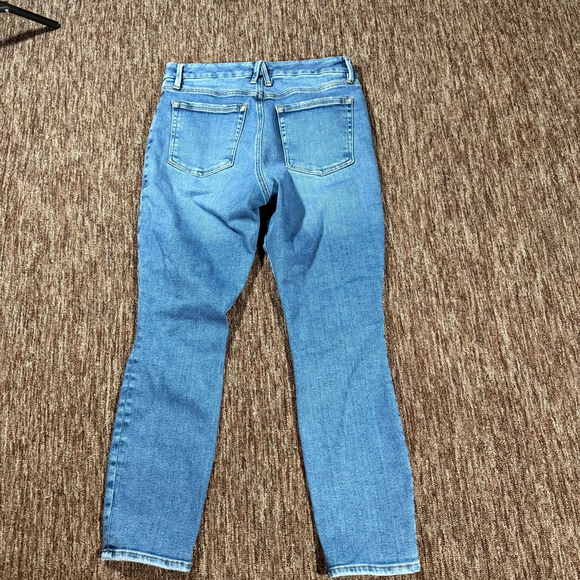 Women's GOOD AMERICAN Blue Distressed Skinny Jeans 12 - Picture 4 of 10